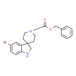 ChemSpider 2D Image | Benzyl 5-bromospiro[indoline-3,4'-piperidine]-1'-carboxylate | C20H21BrN2O2