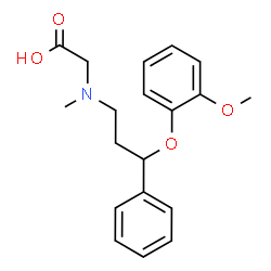 ChemSpider 2D Image | N-[3-(2-Methoxyphenoxy)-3-phenylpropyl]-N-methylglycine | C19H23NO4