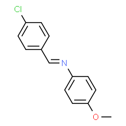 ChemSpider 2D Image | p-chlorobenzylidene-(4-methoxyphenyl)-amine | C14H12ClNO