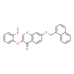 ChemSpider 2D Image | 3-(2-Methoxyphenoxy)-7-(1-naphthylmethoxy)-4H-chromen-4-one | C27H20O5