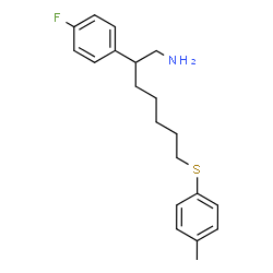 ChemSpider 2D Image | 2-(4-Fluorophenyl)-7-[(4-methylphenyl)sulfanyl]-1-heptanamine | C20H26FNS
