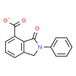 ChemSpider 2D Image | 3-Oxo-2-phenyl-4-isoindolinecarboxylate | C15H10NO3