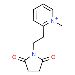 ChemSpider 2D Image | 2-[2-(2,5-Dioxo-1-pyrrolidinyl)ethyl]-1-methylpyridinium | C12H15N2O2