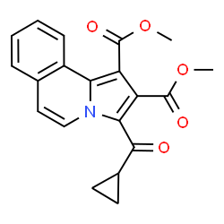ChemSpider 2D Image | Dimethyl 3-(cyclopropylcarbonyl)pyrrolo[2,1-a]isoquinoline-1,2-dicarboxylate | C20H17NO5