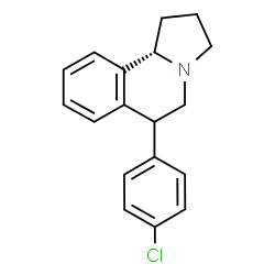 ChemSpider 2D Image | (10bS)-6-(4-Chlorophenyl)-1,2,3,5,6,10b-hexahydropyrrolo[2,1-a]isoquinoline | C18H18ClN