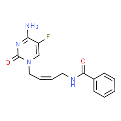 ChemSpider 2D Image | N-[(2Z)-4-(4-Amino-5-fluoro-2-oxo-1(2H)-pyrimidinyl)-2-buten-1-yl]benzamide | C15H15FN4O2