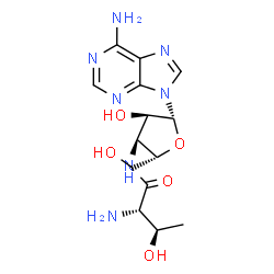 ChemSpider 2D Image | 3'-Deoxy-3'-(L-threonylamino)adenosine | C14H21N7O5