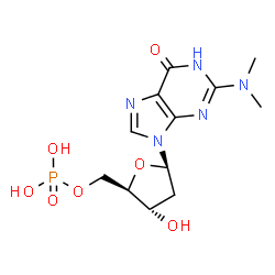 ChemSpider 2D Image | 2'-Deoxy-N,N-dimethylguanosine 5'-(dihydrogen phosphate) | C12H18N5O7P