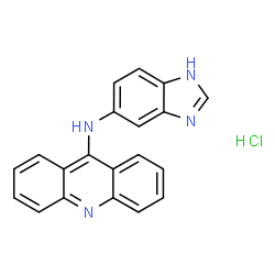 ChemSpider 2D Image | N-(1H-Benzimidazol-5-yl)-9-acridinamine hydrochloride (1:1) | C20H15ClN4