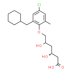 ChemSpider 2D Image | (5xi)-6-O-[4-Chloro-2-(cyclohexylmethyl)-6-methylphenyl]-2,4-dideoxy-D-glycero-hexonic acid | C20H29ClO5