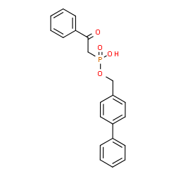 ChemSpider 2D Image | 4-Biphenylylmethyl hydrogen (2-oxo-2-phenylethyl)phosphonate | C21H19O4P