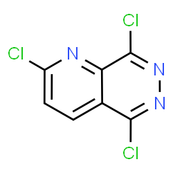 ChemSpider 2D Image | 2,5,8-Trichloropyrido[2,3-d]pyridazine | C7H2Cl3N3