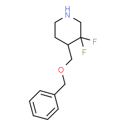 ChemSpider 2D Image | 4-[(Benzyloxy)methyl]-3,3-difluoropiperidine | C13H17F2NO