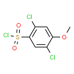 ChemSpider 2D Image | 2,5-Dichloro-4-methoxybenzenesulfonyl chloride | C7H5Cl3O3S