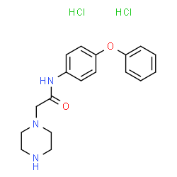 ChemSpider 2D Image | N-(4-Phenoxyphenyl)-2-(1-piperazinyl)acetamide dihydrochloride | C18H23Cl2N3O2