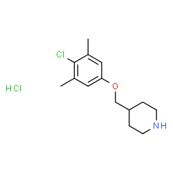 ChemSpider 2D Image | 4-(4-chloro-3,5-dimethylphenoxymethyl)piperidine hydrochloride | C14H21Cl2NO