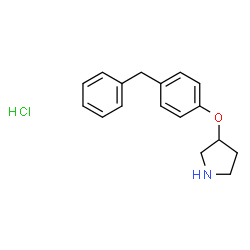 ChemSpider 2D Image | 3-(4-Benzylphenoxy)pyrrolidine hydrochloride | C17H20ClNO