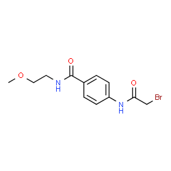 ChemSpider 2D Image | 4-(2-bromoacetamido)-N-(2-methoxyethyl)benzamide | C12H15BrN2O3