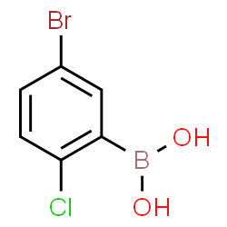 ChemSpider 2D Image | 5-Bromo-2-chlorophenylboronic acid | C6H5BBrClO2