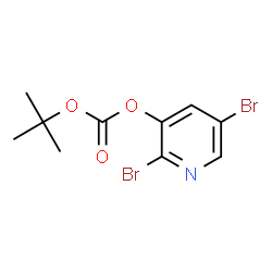 ChemSpider 2D Image | tert-Butyl 2,5-dibromopyridin-3-yl carbonate | C10H11Br2NO3