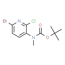 ChemSpider 2D Image | tert-butyl N-(6-bromo-2-chloropyridin-3-yl)-N-methylcarbamate | C11H14BrClN2O2