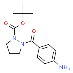ChemSpider 2D Image | tert-butyl 2-(4-aminobenzoyl)pyrazolidine-1-carboxylate | C15H21N3O3