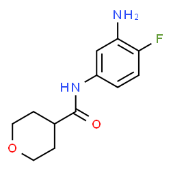 ChemSpider 2D Image | N-(3-Amino-4-fluorophenyl)tetrahydro-2H-pyran-4-carboxamide | C12H15FN2O2