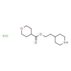 ChemSpider 2D Image | 2-(piperidin-4-yl)ethyl tetrahydro-2H-pyran-4-carboxylate hydrochloride | C13H24ClNO3