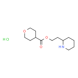 ChemSpider 2D Image | 2-(piperidin-2-yl)ethyl tetrahydro-2H-pyran-4-carboxylate hydrochloride | C13H24ClNO3
