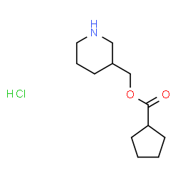 ChemSpider 2D Image | 3-Piperidinylmethyl cyclopentanecarboxylate hydrochloride (1:1) | C12H22ClNO2