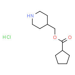 ChemSpider 2D Image | 4-Piperidinylmethyl cyclopentanecarboxylate hydrochloride (1:1) | C12H22ClNO2