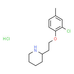 ChemSpider 2D Image | 2-[2-(2-Chloro-4-methylphenoxy)ethyl]piperidine hydrochloride (1:1) | C14H21Cl2NO