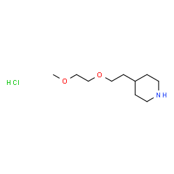 ChemSpider 2D Image | 4-(2-(2-methoxyethoxy)ethyl)piperidine hydrochloride | C10H22ClNO2