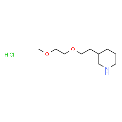 ChemSpider 2D Image | 3-(2-(2-methoxyethoxy)ethyl)piperidine hydrochloride | C10H22ClNO2