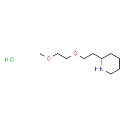 ChemSpider 2D Image | 2-[2-(2-Methoxyethoxy)ethyl]piperidine hydrochloride (1:1) | C10H22ClNO2