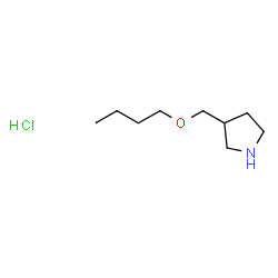 ChemSpider 2D Image | 3-(Butoxymethyl)pyrrolidine hydrochloride | C9H20ClNO