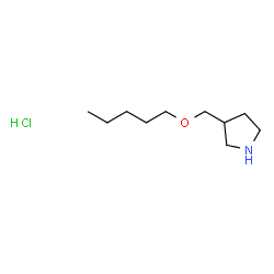 ChemSpider 2D Image | 3-((pentyloxy)methyl)pyrrolidine hydrochloride | C10H22ClNO