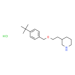 ChemSpider 2D Image | 3-(2-((4-(tert-butyl)benzyl)oxy)ethyl)piperidine hydrochloride | C18H30ClNO