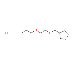 ChemSpider 2D Image | 3-((2-propoxyethoxy)methyl)pyrrolidine hydrochloride | C10H22ClNO2