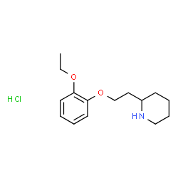 ChemSpider 2D Image | 2-(2-(2-ethoxyphenoxy)ethyl)piperidine hydrochloride | C15H24ClNO2
