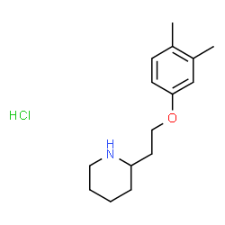 ChemSpider 2D Image | 2-(2-(3,4-dimethylphenoxy)ethyl)piperidine hydrochloride | C15H24ClNO