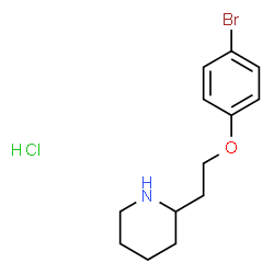 ChemSpider 2D Image | 2-(2-(4-bromophenoxy)ethyl)piperidine hydrochloride | C13H19BrClNO