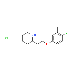 ChemSpider 2D Image | 2-[2-(4-Chloro-3-methylphenoxy)ethyl]piperidine hydrochloride (1:1) | C14H21Cl2NO