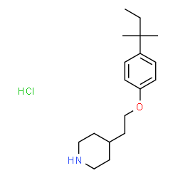 ChemSpider 2D Image | 4-(2-(4-(tert-pentyl)phenoxy)ethyl)piperidine hydrochloride | C18H30ClNO