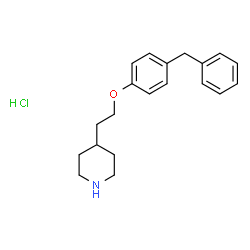 ChemSpider 2D Image | 4-[2-(4-Benzylphenoxy)ethyl]piperidine hydrochloride (1:1) | C20H26ClNO