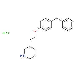 ChemSpider 2D Image | 3-(2-(4-benzylphenoxy)ethyl)piperidine hydrochloride | C20H26ClNO