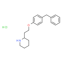 ChemSpider 2D Image | 2-(2-(4-benzylphenoxy)ethyl)piperidine hydrochloride | C20H26ClNO