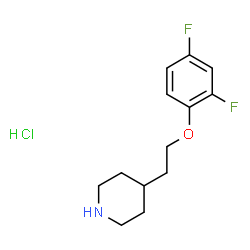 ChemSpider 2D Image | 4-(2-(2,4-difluorophenoxy)ethyl)piperidine hydrochloride | C13H18ClF2NO