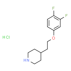 ChemSpider 2D Image | 4-[2-(3,4-Difluorophenoxy)ethyl]piperidine hydrochloride (1:1) | C13H18ClF2NO