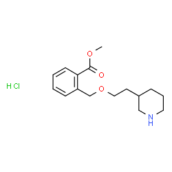 ChemSpider 2D Image | methyl 2-((2-(piperidin-3-yl)ethoxy)methyl)benzoate hydrochloride | C16H24ClNO3